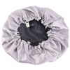Black/Grey Satin Hair Bonnet Reversable