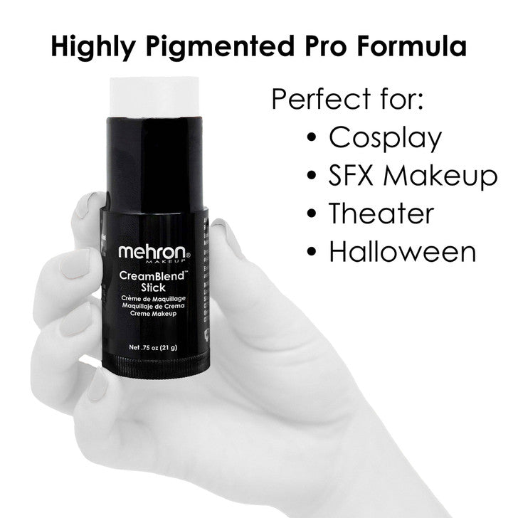 Mehron Makeup CreamBlend Stick White