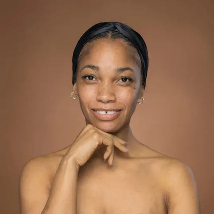 African Fabs Satin Headband With Twist Black