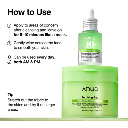 Anua Acid 10 Hyaluron Redness Soothing Pad