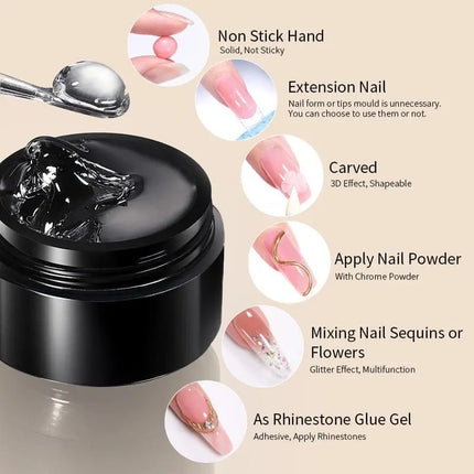 Born Pretty Pure Color & Glitter Non Stick Hand Extension Gel NEG21