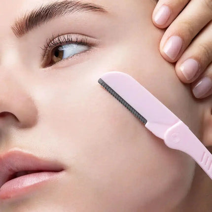 Brushworks Precision Eyebrow Razor Pastel