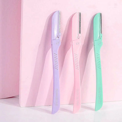Brushworks Precision Eyebrow Razor Pastel