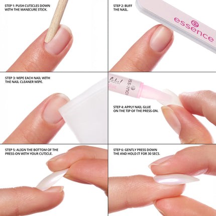 Essence What The Fake! Press-on Nails Manicure Set 01 Glazed