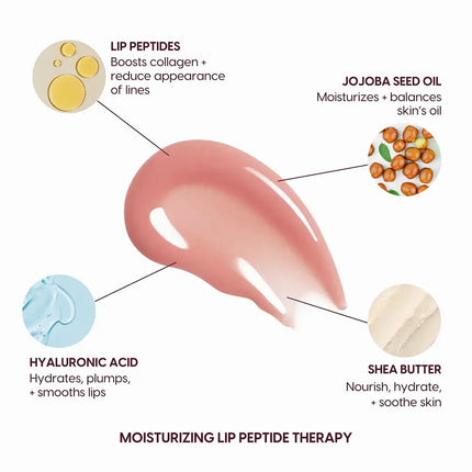 Kara Beauty Lip Syrup Moisturizing Peptide Therapy Soft Brown