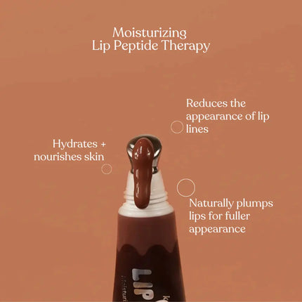 Kara Beauty Lip Syrup Moisturizing Peptide Therapy Soft Brown