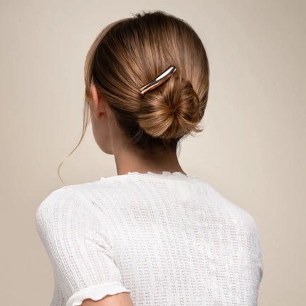 Kitsch Metal Barette French Hair Pin Gold