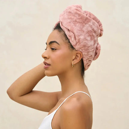 Kitsch Plush Microfiber Hair Towel Turban Terracotta