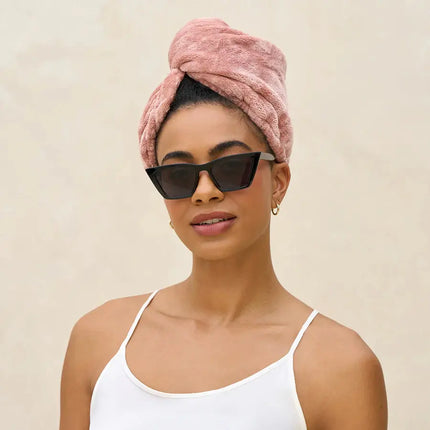 Kitsch Plush Microfiber Hair Towel Turban Terracotta