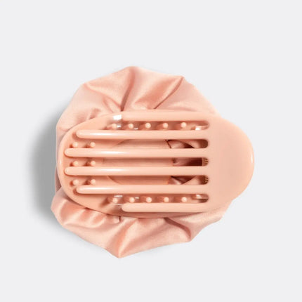 Kitsch Satin Rosette Flat Cloud Clip Terracotta