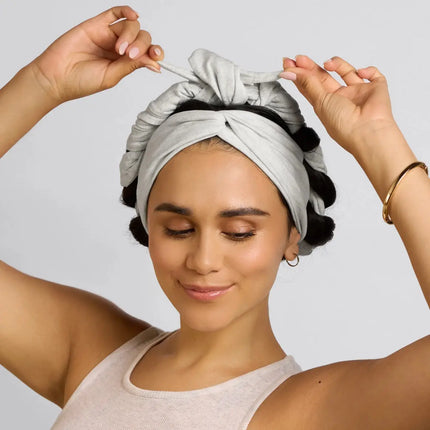 Kitsch Set & Flow Heatless Curling Headband Heather Gray