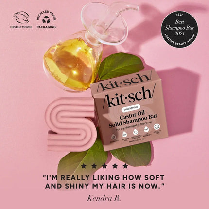 Kitsch Smoothing Castor Oil Nourishing Shampoo & Conditioner Bar Set