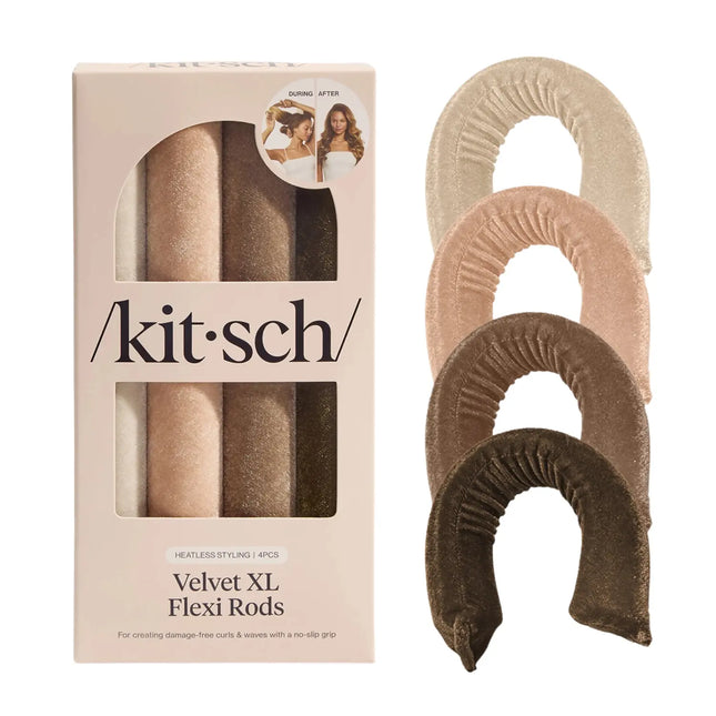 Kitsch Velvet Xl Flexi Rods 4pc Set Eucalyptus