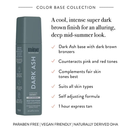 MineTan Dark Ash Self Tan Foam