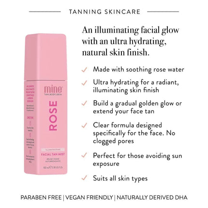 MineTan Rose Illuminating Facial Tan Mist
