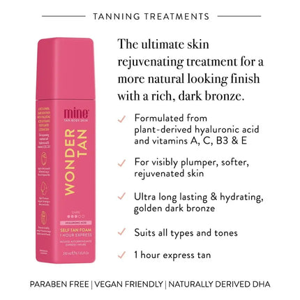 MineTan Wonder Tan Self Tan Foam