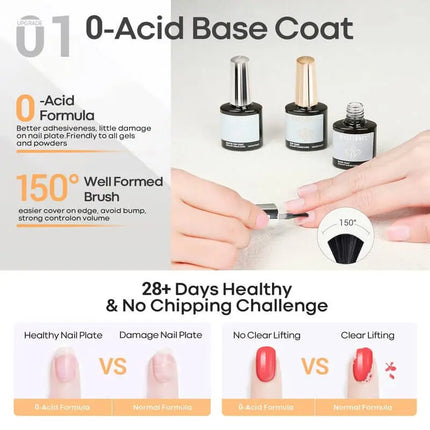 Modelones Matte & Shine Top Coat with Base Gel Set