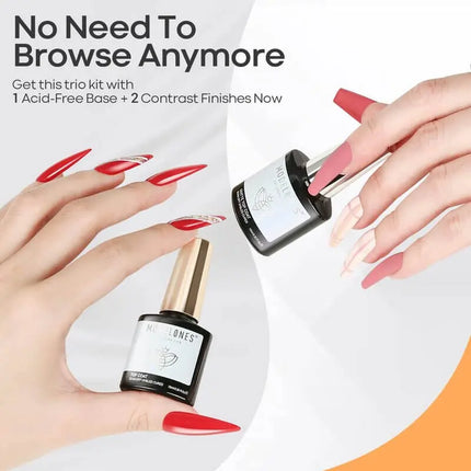 Modelones Matte & Shine Top Coat with Base Gel Set