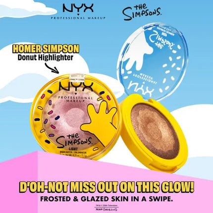 NYX Professional Makeup Homer Simpson Donut Highlighter Glazed Over 01 Light