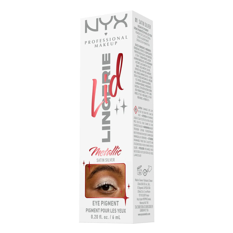 NYX Professional Makeup Lid Lingerie Cream Eye Pigment 01 Satin Silver