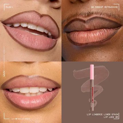 NYX Professional Makeup Lip Lingerie Lip Liner Stain Lip Lock