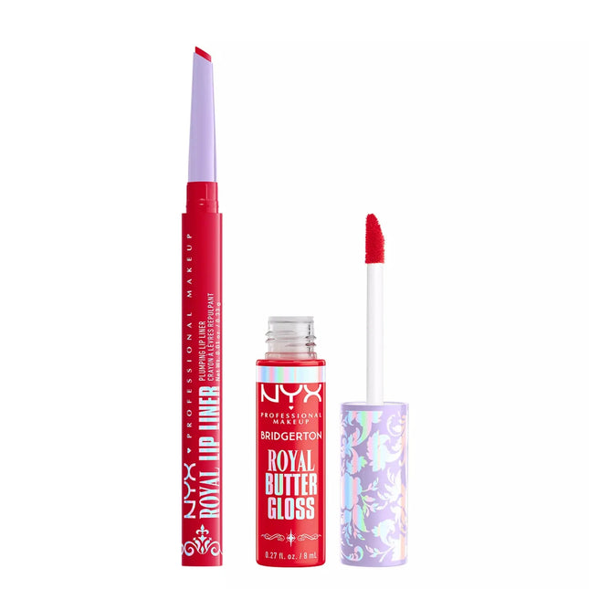 NYX Professional Makeup x Bridgerton Royal Treasures Duo Lipkit 04 Rogue Romance + Flirt Alert