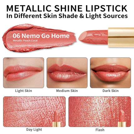 Oulac Metallic Shine Lipstick 06 Nemo Go Home