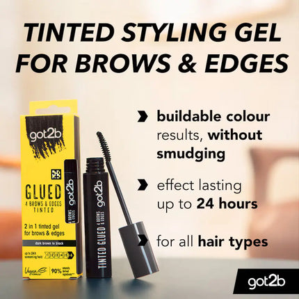 Schwarzkopf Got2b Glued 4 Brows & Edges Tinted Gel Black