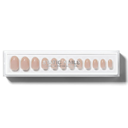 Static Nails Reusable Pop-On Manicure Double French Round