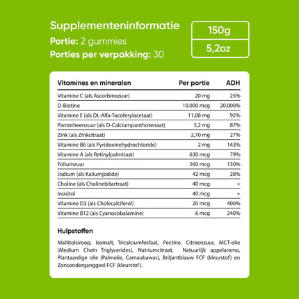 Veganboost Hair Vitamins Gummies