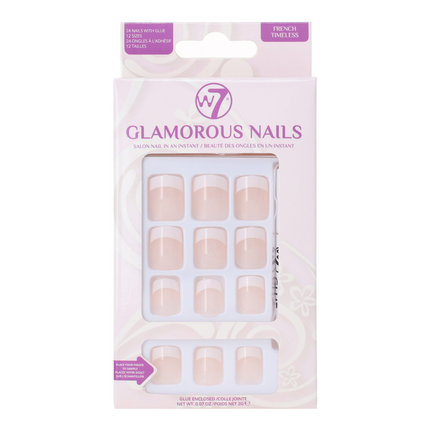 W7 Cosmetics Glamorous Press-On Nails French Timeless